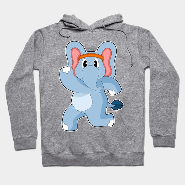 Elephant Runner Running Hoodie by Markus Schnabel